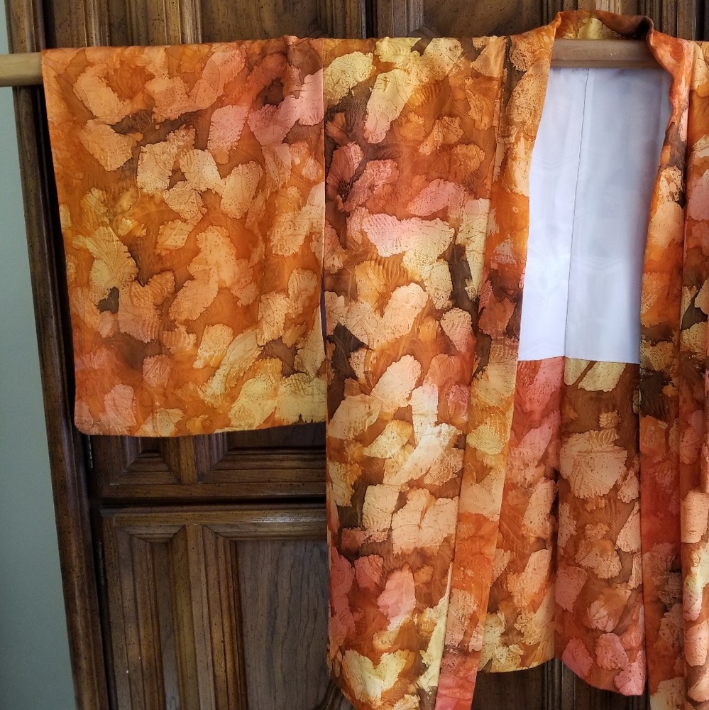 Orange Leaves Haori Kimono